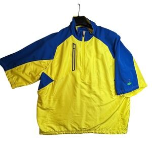 Zero Restriction Tour Series Mens Yellow Blue Clermont Logo Windbreaker L